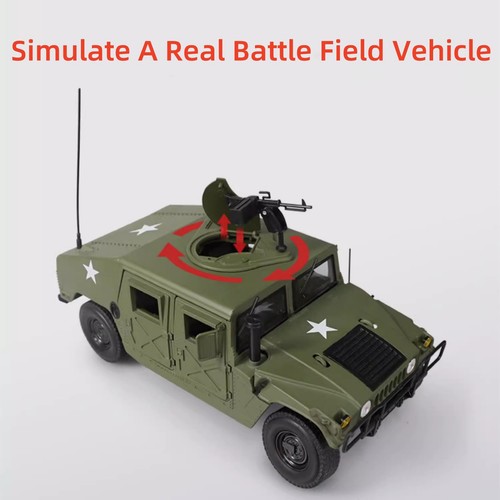 24cm Diecast Alloy 1/18 For Hummer Hmmwv Battlefield Vehicle Model Collection - Picture 7 of 17