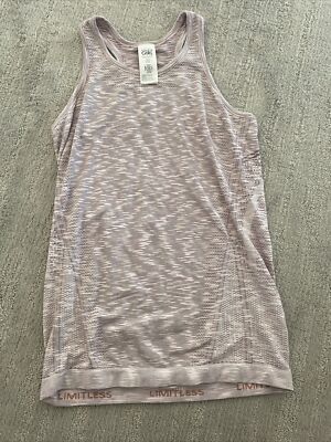 Athleta Girl XXL Power Up Seamless Racer Back Tank Top Pink/Purple Striped