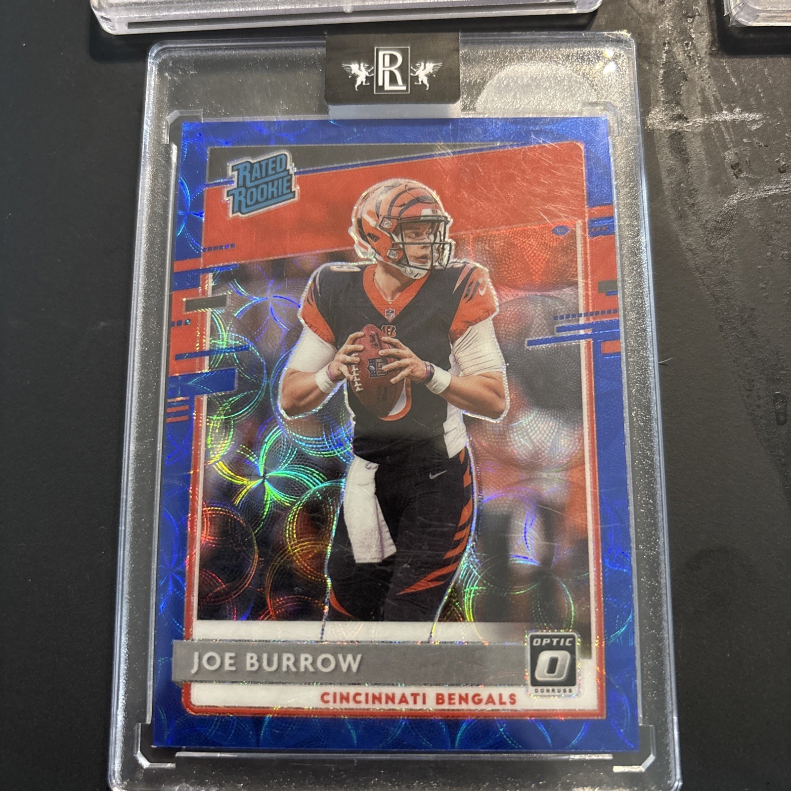 2020 Panini Donruss Optic - Rated Rookies Joe Burrow #151 Blue Scope Prizm (RC)