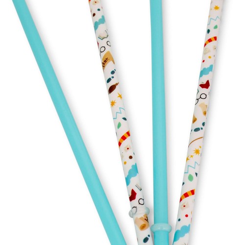 Harry Potter Icons Reusable Plastic Straws | Set of 4 - Picture 2 of 7