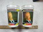 Lot Of 2 - Vintage 1980’s Max Headroom Promo Coca Cola Plastic Cups