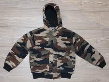 Walls Youth Size Medium 10-12 Canvas Hooded Camo Jacket Heavy Tough Work Wear