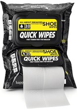 Shoe wipes Pack of 2 Total 60 Pcs Sneakers Cleaning Quick Wipes Removing Dirt...