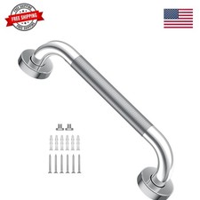 12 Inch Anti Slip Shower Grab Bar,Chrome Finish Bath Grab Bar-1Pack Knurled...