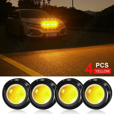 Amber LED Rock Round Button Lights For Truck Eagle Eye Side Marker Lights Lamp