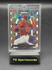 2022 Panini Prizm - Stained Glass Shohei Ohtani #SG-3 Red White & Blue Prizm