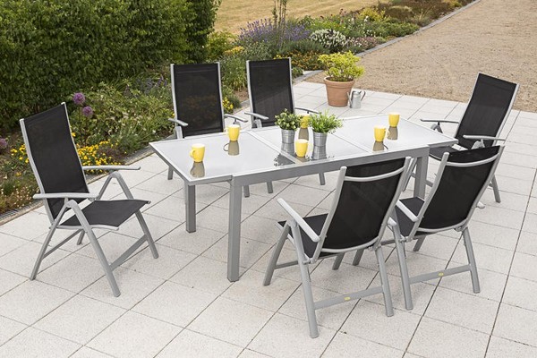 Mx Alu GartenmöBel Set Carrara 7Tlg. BalkonmöBel TerrassenmöBel Esstischgruppe-image