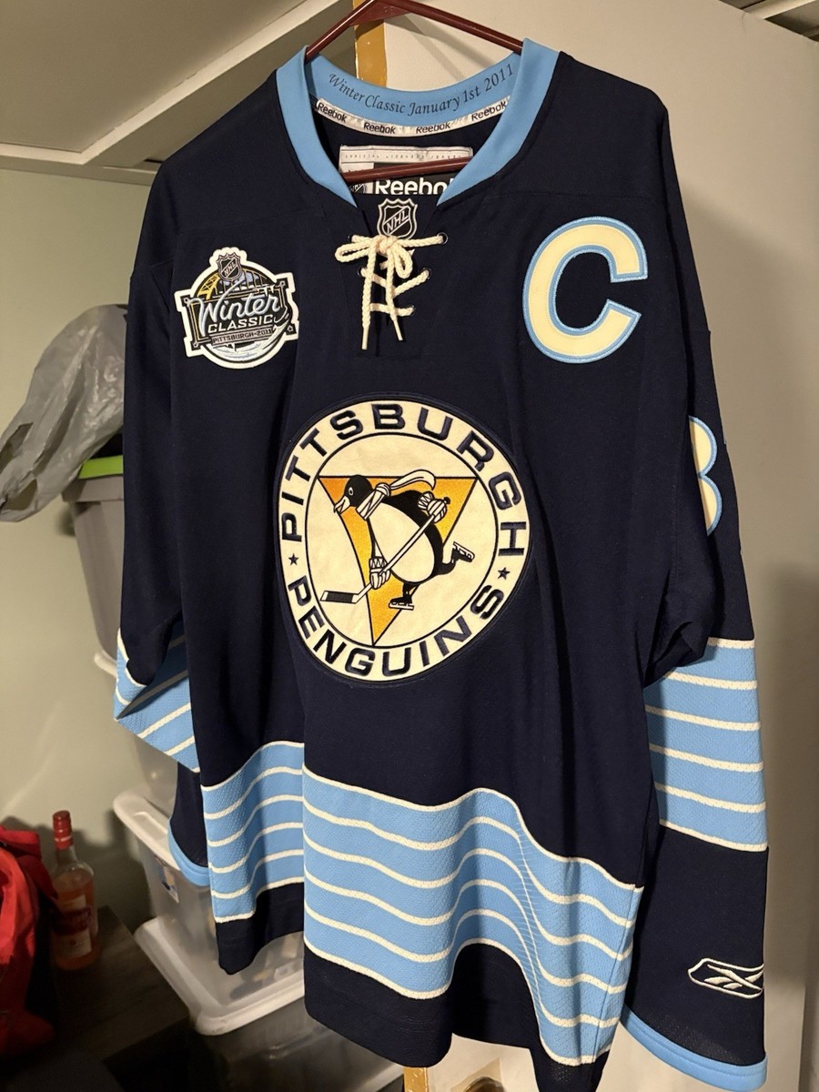 Penguins Winter Blue Jersey Crosby Winter Classic Jersey Sidney