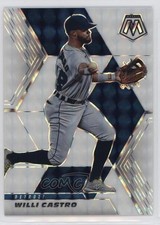 2021 Panini Mosaic White Mosaic Prizm 7/25 Willi Castro #158 15sd