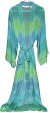 Vintage Victoria  s Secret Collection Long Robe Watercolor Size S Kimono