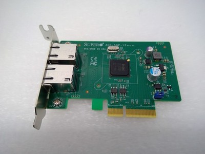 Supermicro AOC-SGP-i2 2-Port 1GbE RJ45 Gigabit Intel 82576 PCIe Network Card Low