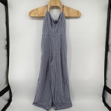 Abercrombie  Fitch Blue White Striped Tie Front Wide Leg Jumpsuit Small