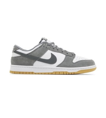 Nike Dunk Low Smoke Grey Gum FV0389-100 Suede Leather Men's Sneakers White