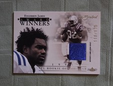 Edgerrin James 2004 Fleer Award Winners Game Worn Jersey Card #118/175