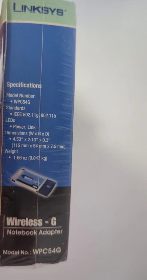 CISCO LINKSYS WIRELESS-G NOTEBOOK ADAPTER WPC54G - Image 3 of 4