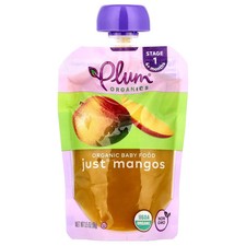 Plum Organics Organic Baby Food Stage 1 Just Mangos 3 5 oz 99 g B Corp,