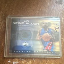 Upper Deck Hardcourt UD Game Floor Jerry Stackhouse Detroit Pistons Memorabilia