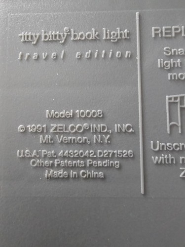 Vintage Zelco The itty Bitty Book Light Travel Edition. Funktioniert gut. - Bild 5 von 5
