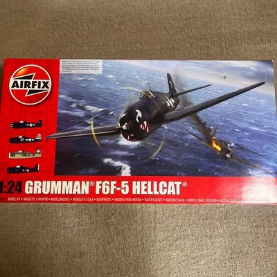 Airfix 1/24 Grumman F6F-5 Hellcat Model Kit Unassembled, Scale 1/24