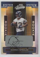 2005 Playoff Absolute Memorabilia Spectrum Silver /249 Darren Sproles Auto 02u3