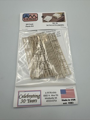 AM Models HO Pallets Skids Kit 36 Pack - 501-36