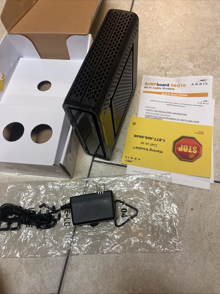 ARRIS SURFboard SBG10 Dual Band AC1600 Docsis 3 WIFI Cable Modem & Router In One - Image 2 of 3