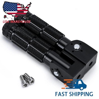 1 Pair 8mm Folding Foot Pegs for BMW, Honda, Kawasaki, KTM, Ducati, Suzuki etc.