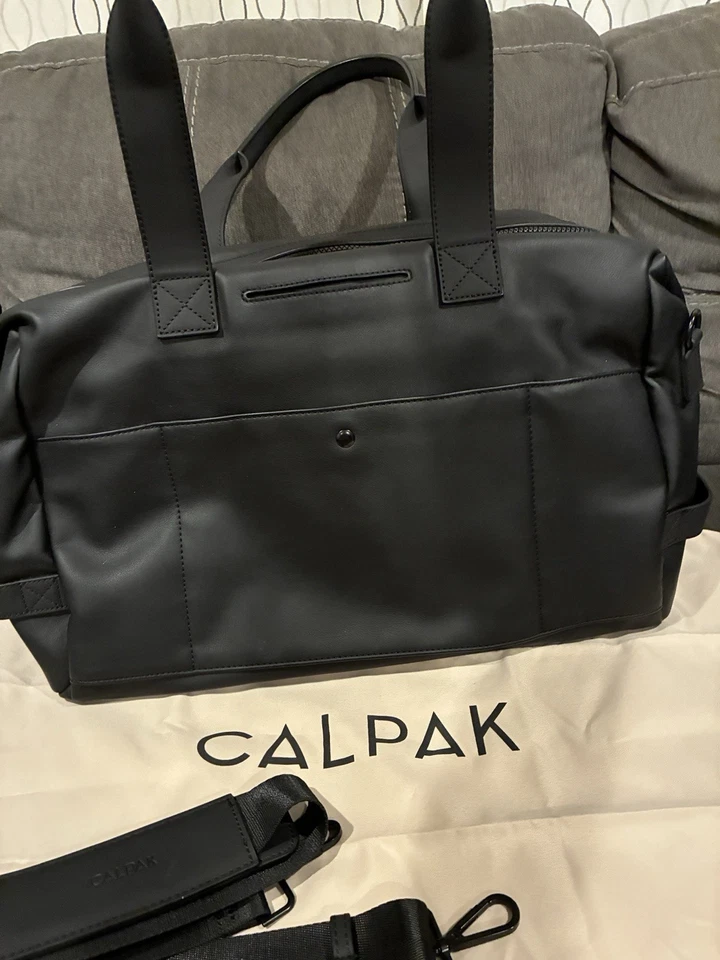 Bolso de Lona Calpak Hue Usado en Cuero Sintético Negro Agotado Foto 4 de 4