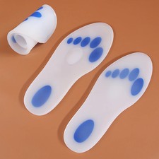 Silicone insole, soft, full length cushioning, breathable foot support, suitable