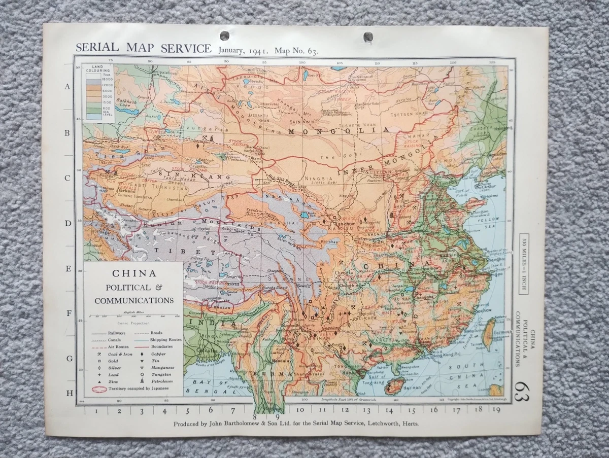 古董欧洲地图、地图册1940-1949 日期范围| eBay