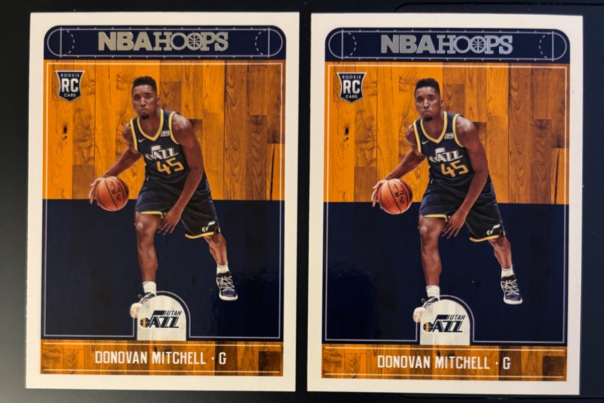 2 2017-18 Hoops #263 Donovan Mitchell Rookie Cards