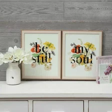 Be Still Faith - My Son Floral Art Pieces Wall Art Home Decor - Set of 2