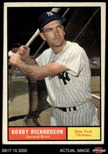 1961 Topps #180 Bobby Richardson Yankees 3 - VG