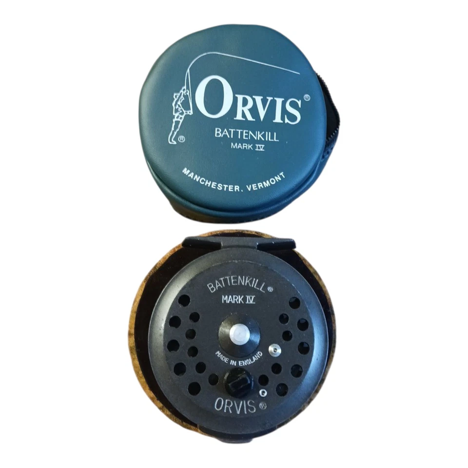 Vintage ORVIS Fly Reel Battenkill Mark 1V FEITO NA INGLATERRA Estojo Zíper Quebrado - Imagem 2 de 4
