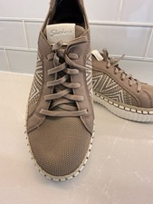 Skechers Women's Wilshire Blvd Lace-Up Sneaker Bellevue Mocha woman  s 10