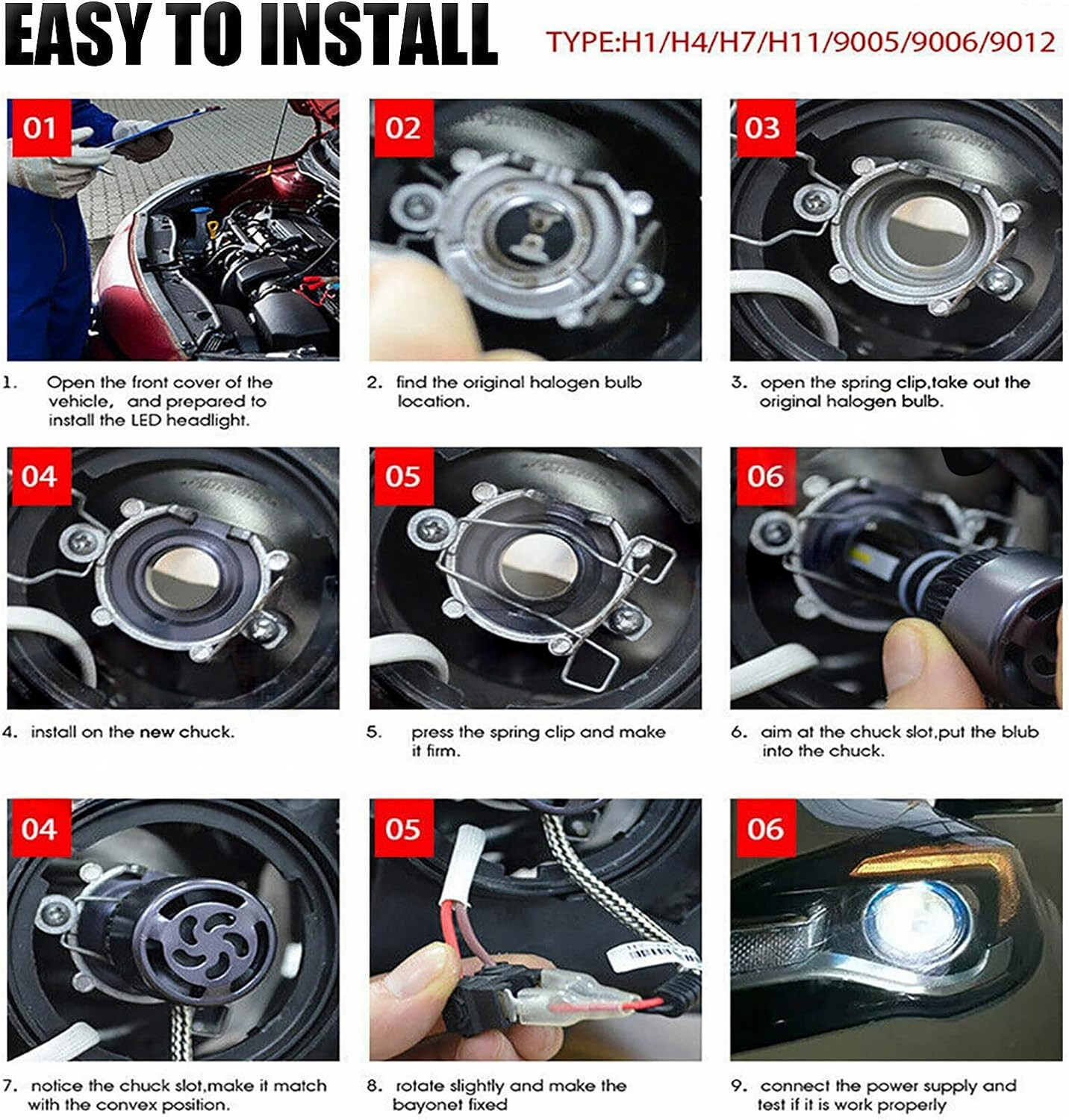 4PCS 4x6" LED Headlights DRL Hi/Lo Fit For 1982-1987 Buick Regal Grand National