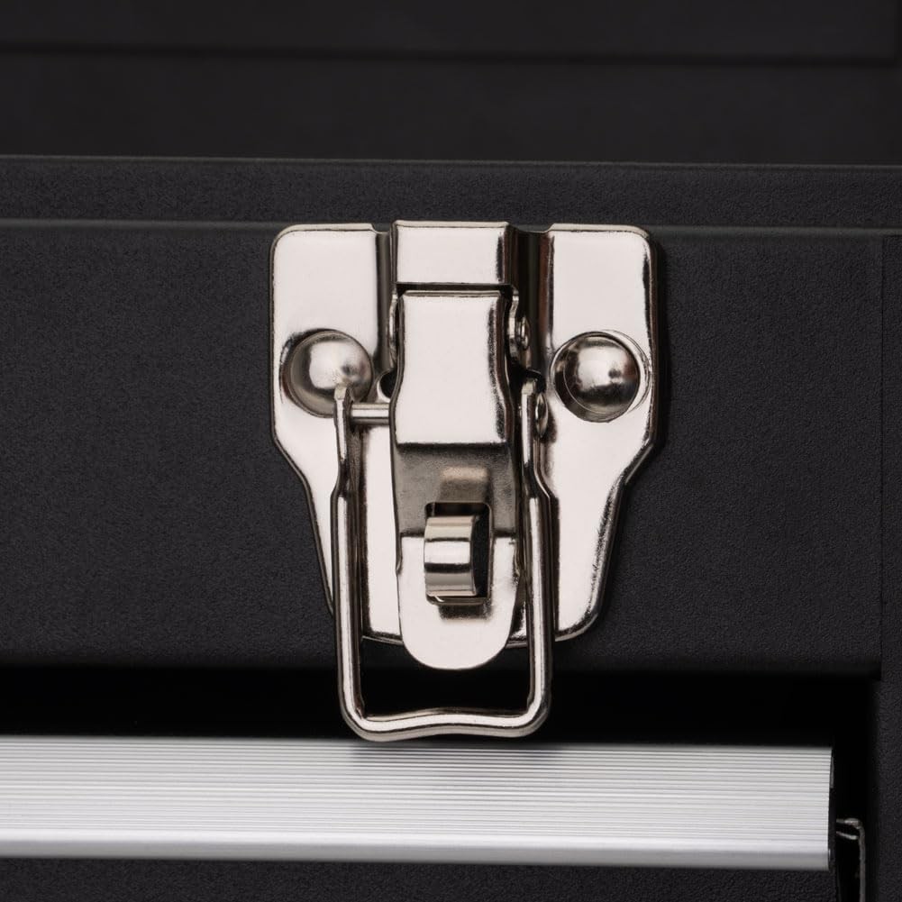 TUSK 3 Drawer Moto Tool Box with Lock, 129pc Tool Set Chrome