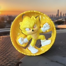 2024 Sonic the Hedgehog 3 McDonald's Happy Meal Toy Super Sonic Yellow Roller