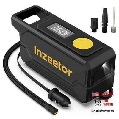 Black 12V DC Auto Shutoff Air Compressor for 150 PSI Tire Inflators