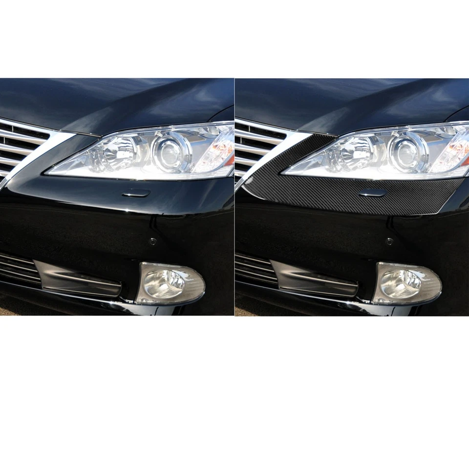 Real Carbon Fiber Front Headlight Lower Panel Cover For Lexus ES ES350 2006-2012 - Изображение 4 из 4