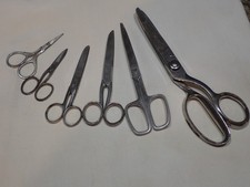 6 Pcs Mixed Lot of Vintage Various Types Scissors Shears Fabric Sewing Tools