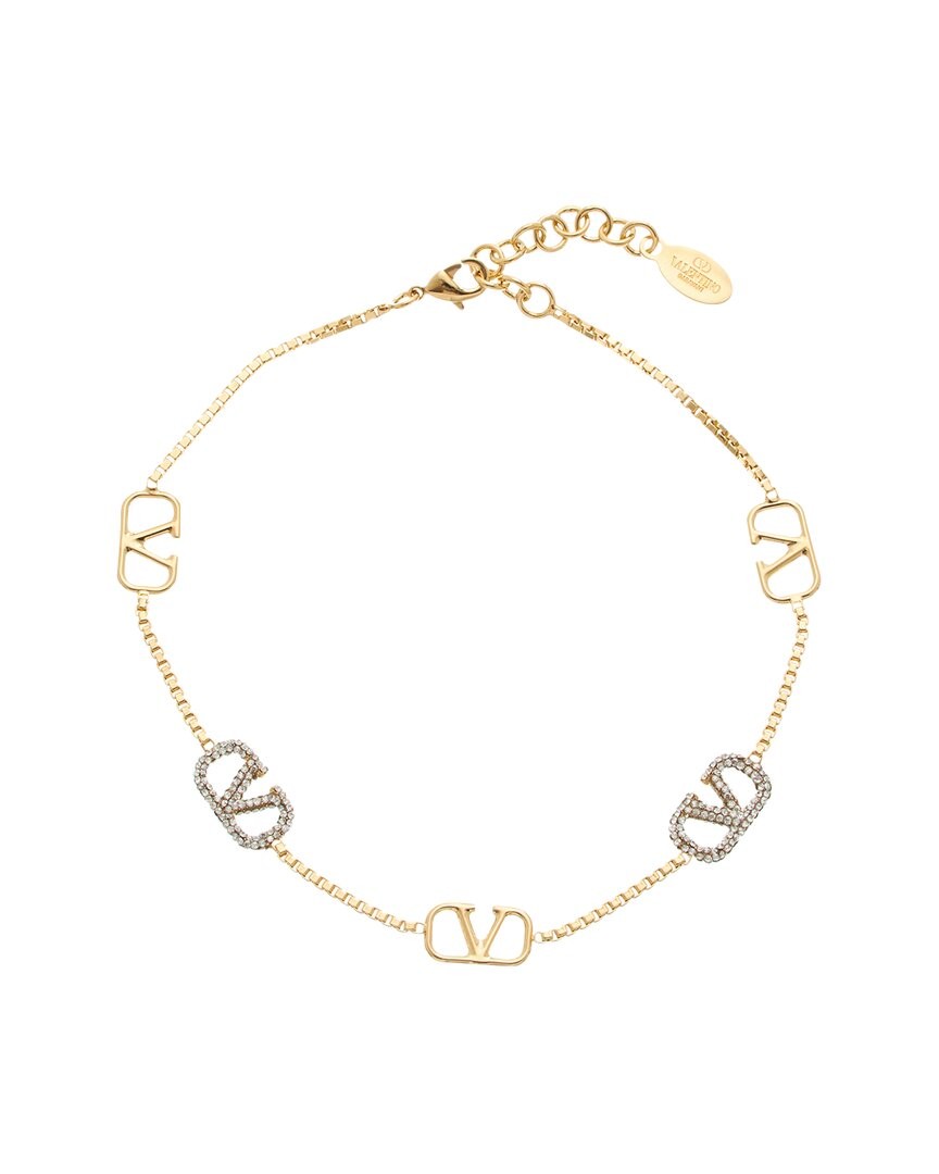 Фирменный женский браслет на ножку от Valentino Vlogo Swarovski 100590₽