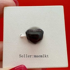 New 925 Sterling Silver Black Heart Charm,Charm for bracelet