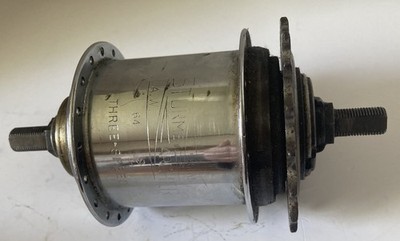 Vintage Sturmey Archer AW 1964 3 Speed 36H Hub