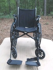 Invacare Tracer SX5 Folding Transport Adult Wheelchair W 16" H 15" 250Lbs Max