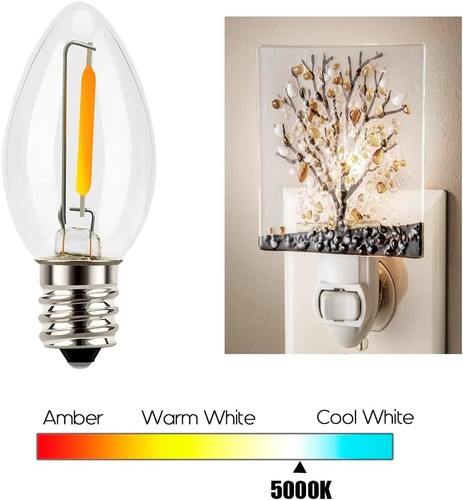 Illuminate with C7 E12 LED Light Bulbs - 5000K Neutral White Glow, Pack of 8 - Picture 6 of 9