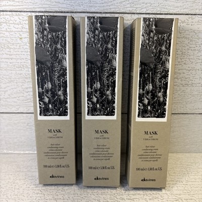3- Davines MASK with VIBRACHROM Conditioning Creme Hair Colour 3.38 oz 7,32