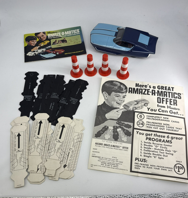 Vintage Hasbro Amaze‑A‑Matics Fantastic Car w/Brain 10 Cards 5855