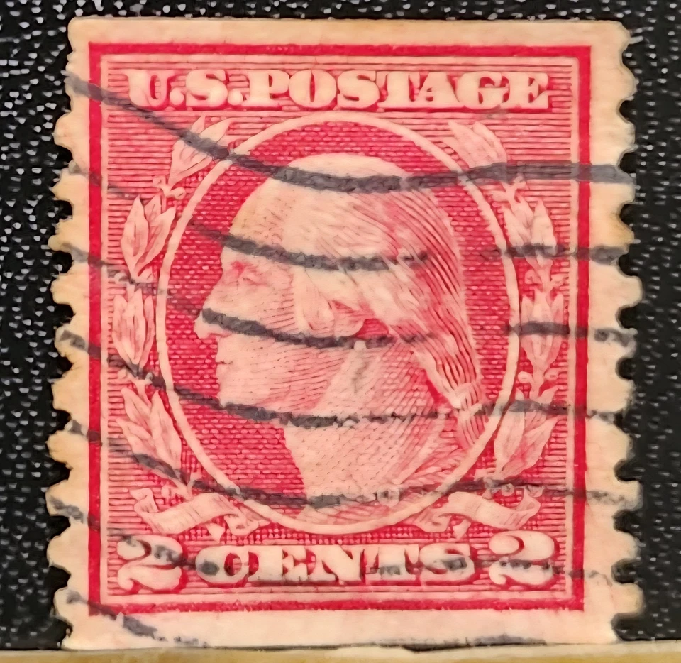 Scott #491 2c Washington, Carmine, Unwatermarked, Type II, Perf 10 Coil Stamp - Image 2 of 4