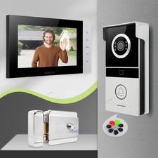 HOMSECUR Video Intercom System Electric Lock For Home Gate Security Door Control